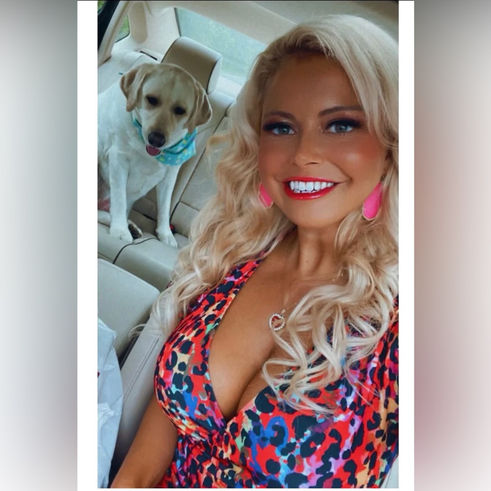 Rainbow Multi Colored Leopard Print Wrap Dress Me… - image 3